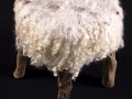 Four-legged stool with felted top